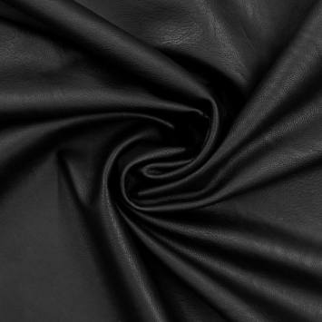  Simili cuir d'habillement extensible noir