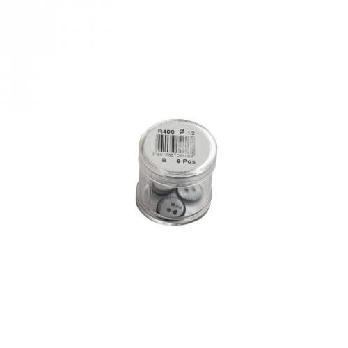 Bouton blanc ancre rond 2 trous 12mm