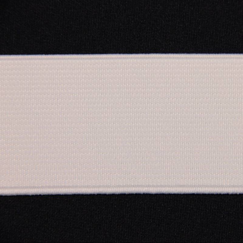 Elastique côtelé blanc 40 mm