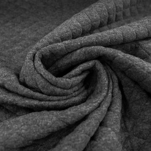 Jersey de coton matelassé gris ardoise