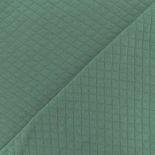 Jersey de coton matelassé vert sauge
