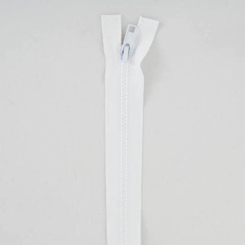 Fermeture injectée blanche 45 cm séparable col 501