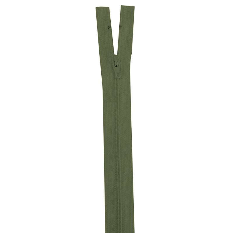 Fermeture en nylon vert kaki 80 cm séparable col 999