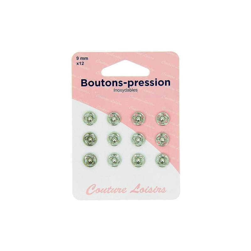 Boutons pression N°9 nickelés X12