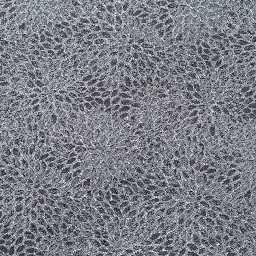 Tissu jacquard gris avec fil argenté