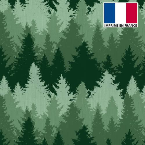 Toile canvas verte motif forêt