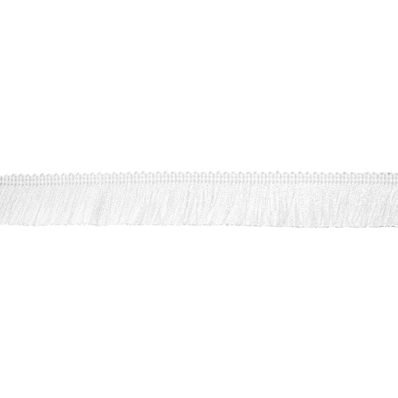 Galon franges fil blanc 30 mm