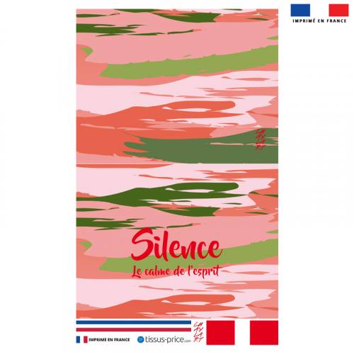 Kit pochette motif Silence - Création Chaylart