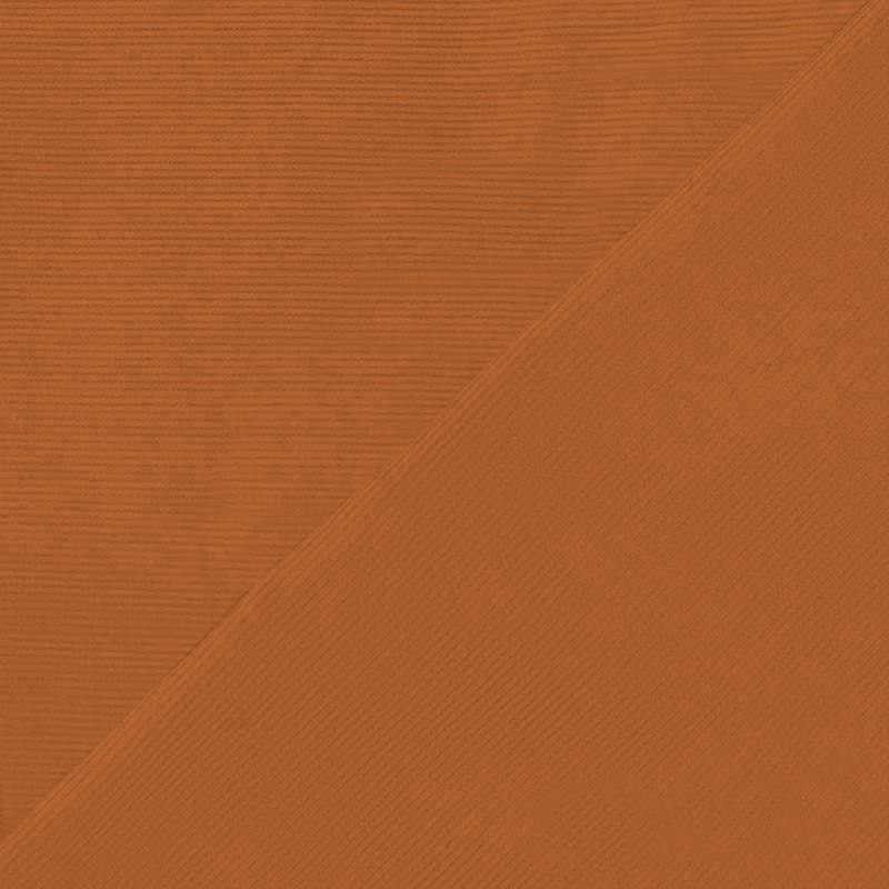 Tissu velours milleraies orange