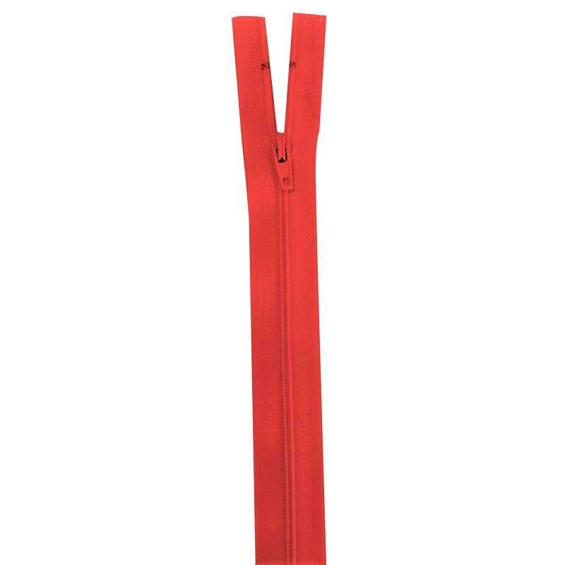 Fermeture en nylon rouge 50 cm séparable col 820