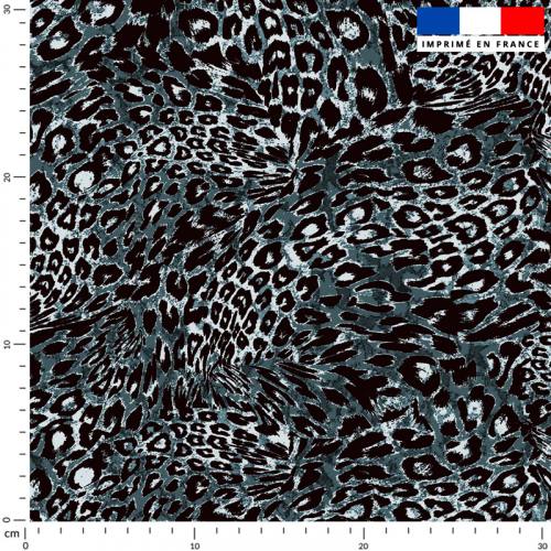 Imitation léopard - Fond bleu