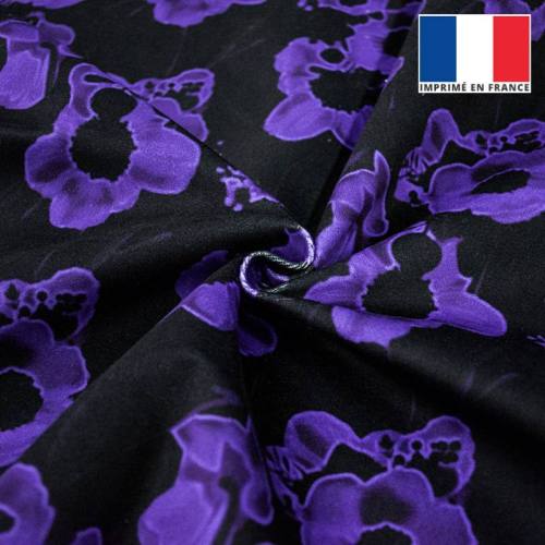 Fleur ultra-violet - Fond noir