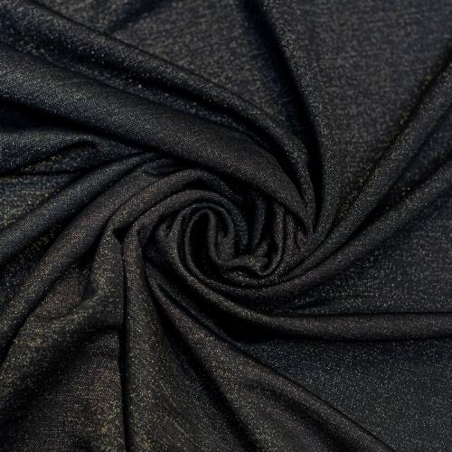 Tissu viscose brillant noir