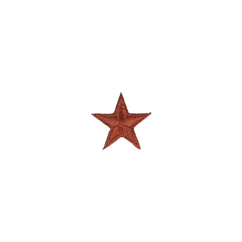 Ecusson petite étoile lurex orange
