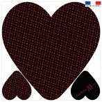 Coupon 45x45 cm forme coeur motif LOVE