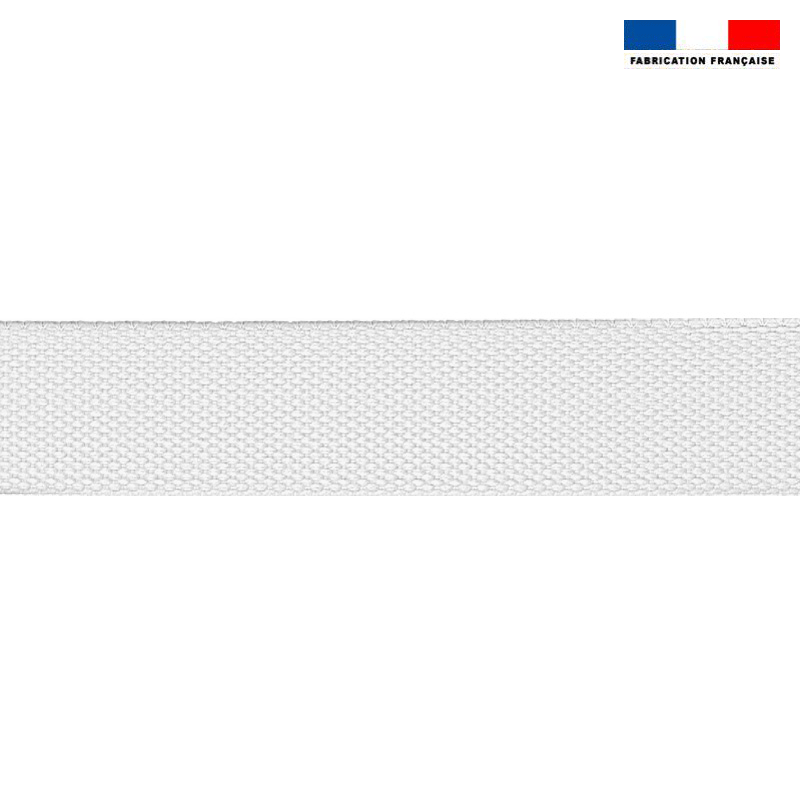 Sangle polyester aspect coton 40mm blanc