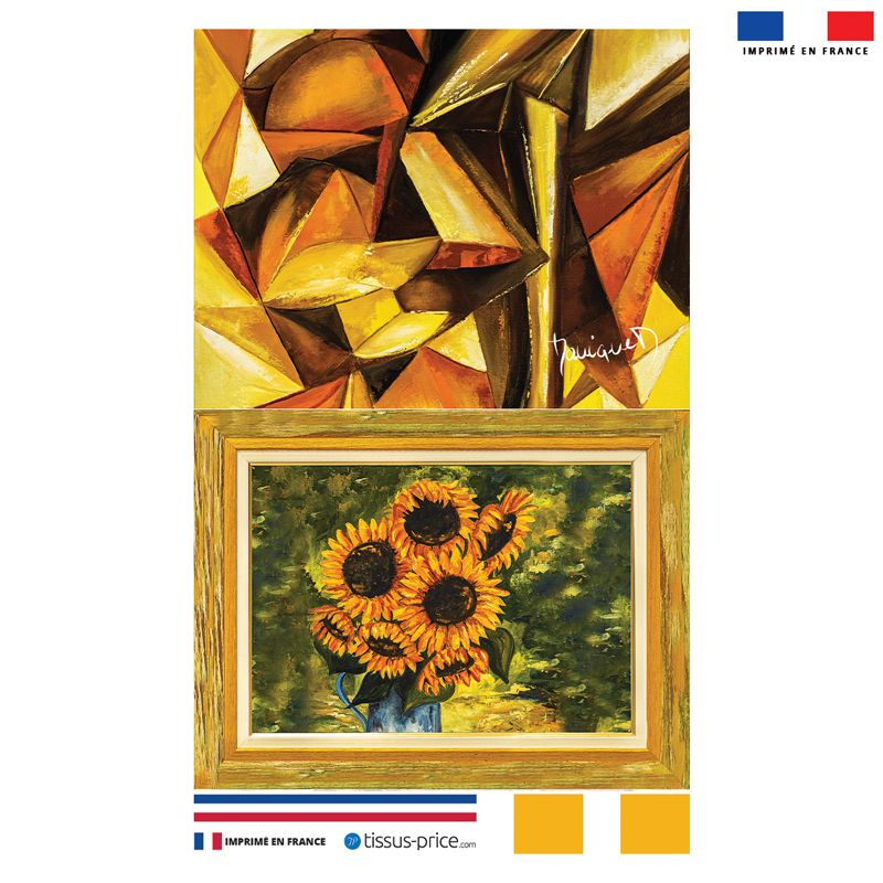 Kit pochette motif Tournesol - Création Monique.D