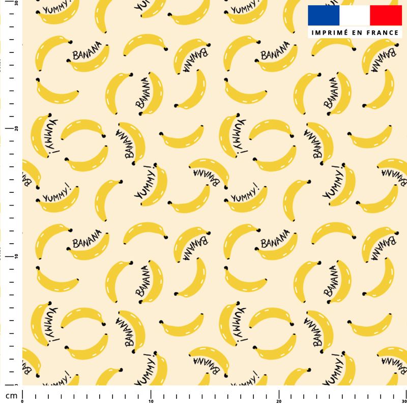 Banana - fond jaune pastel