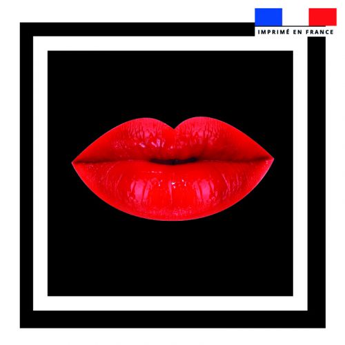 Coupon 45x45 cm motif lèvres rouges