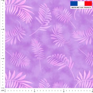 Tie and dye et palme effet aquarelle - Fond violet
