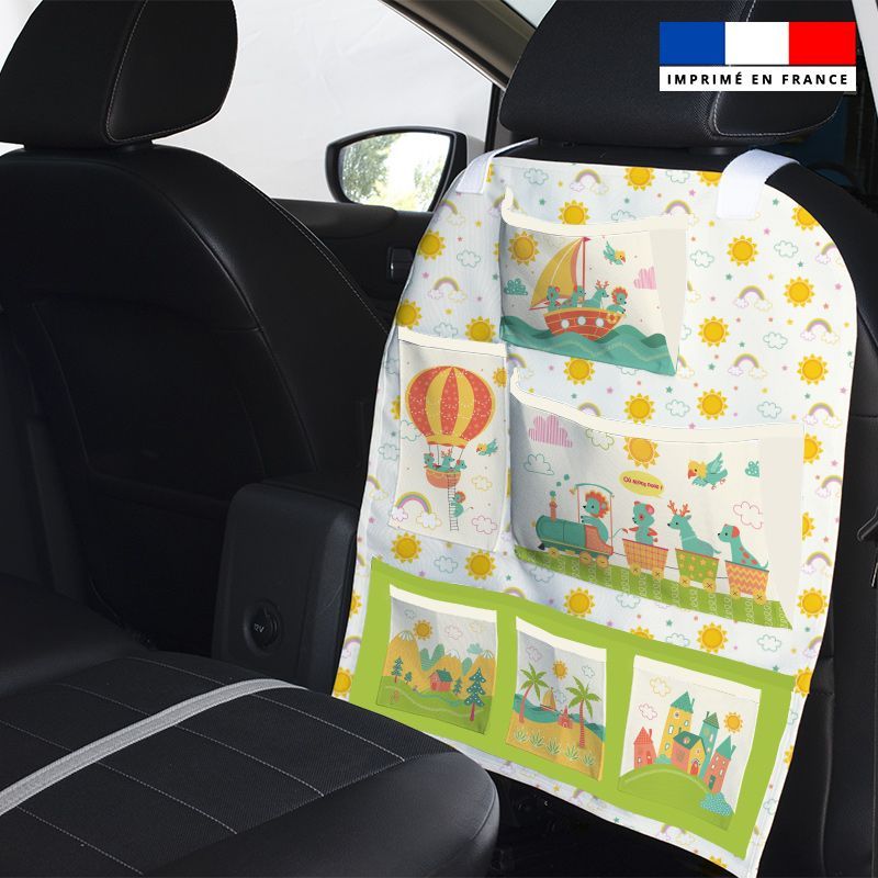 Patron Pour Organisateur De Voiture Motif Animaux En Vacances Kit Pochette Offert Tissus Price