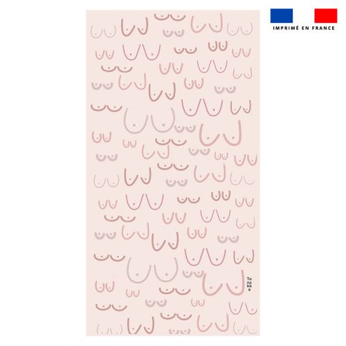 Coupon éponge pour serviette de plage simple motif boobies - Création by Tonckka