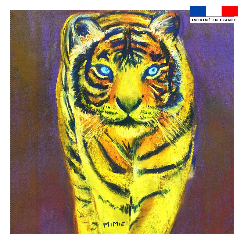 Coupon 45x45 cm motif tigre - Création Mimie