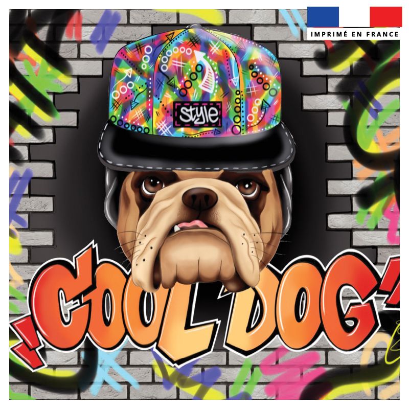 Coupon 45x45 cm motif cool dog - Création Créasan'