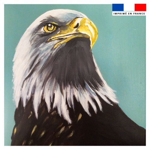 Coupon 45x45 cm motif aigle - Création Lilou L