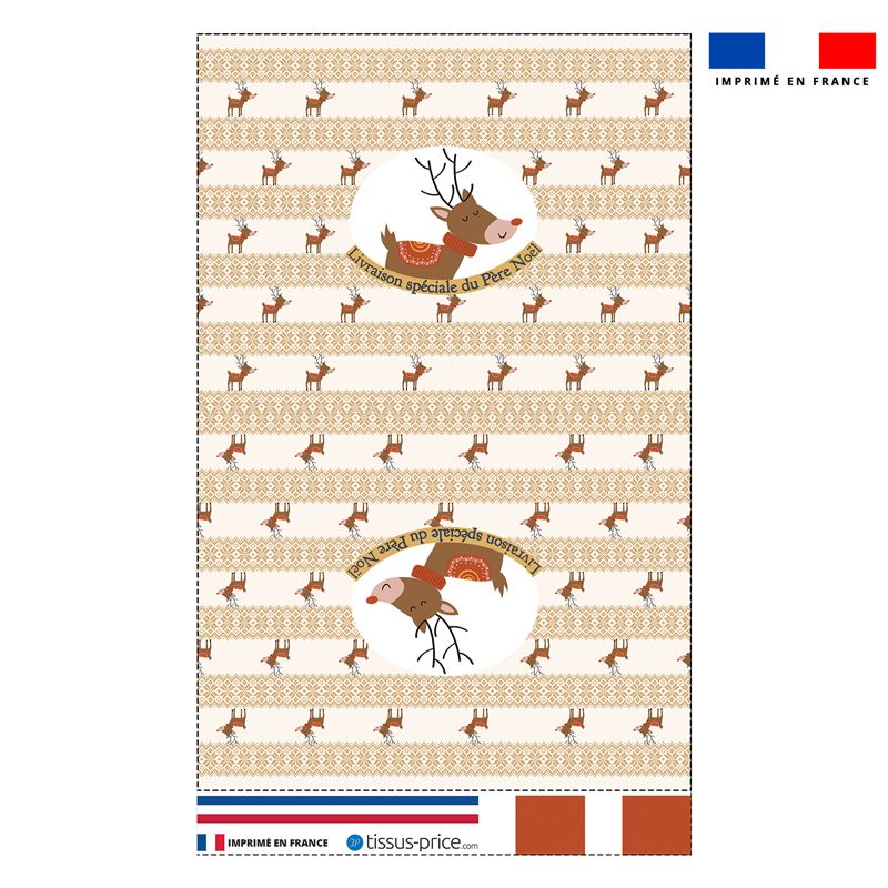 Kit pochette de noel motif renne scandinave