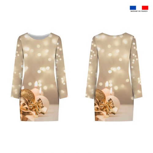 Kit robe de Noël motif gold