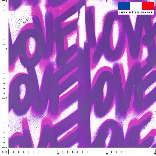 Love violet - Fond blanc - Création Alex Z