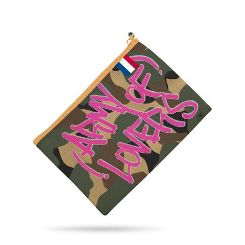 Kit pochette motif love army - Création Alex Z