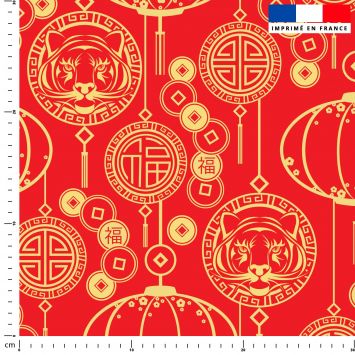 Symbole chinois - Fond rouge