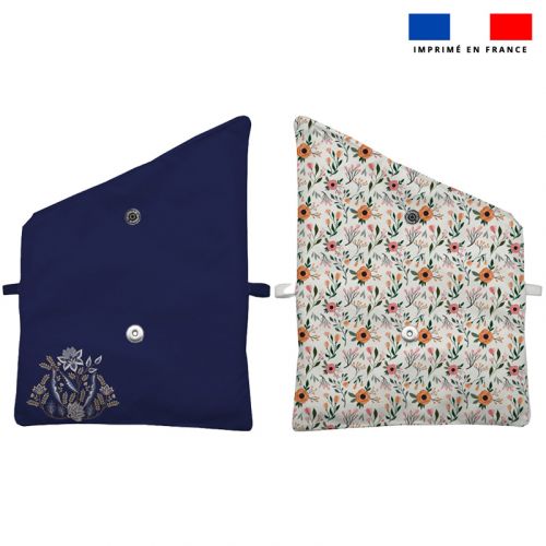 Kit sac réversible motif fleurs champêtres