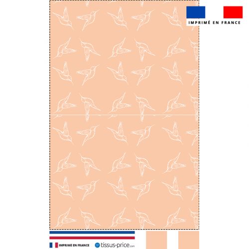 Kit pochette motif petits oiseaux - Création Francesca Idonea