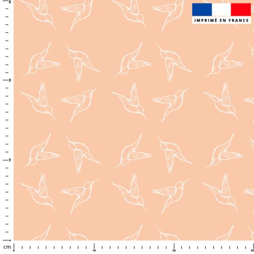 Petits oiseaux - Fond rosé - Création Francesca Idonea