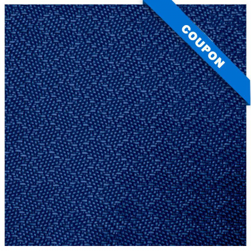 Coupon 50x68 cm - Simili cuir imitation tressage bleu électrique