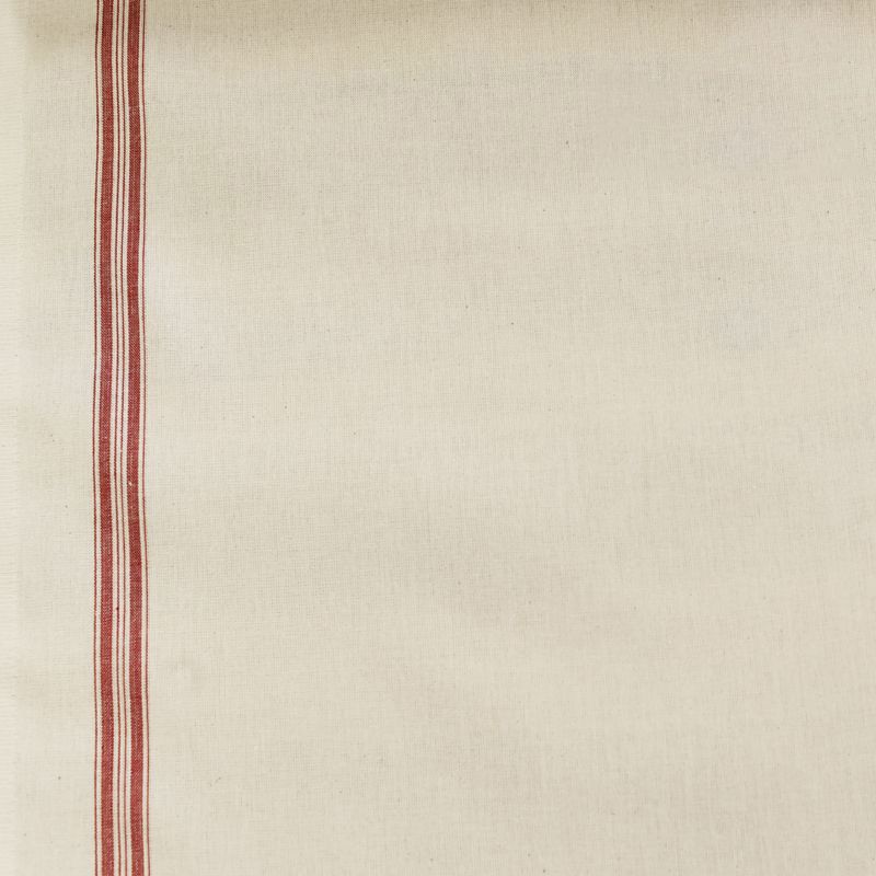 Tissu coton pour torchon rayure rouge