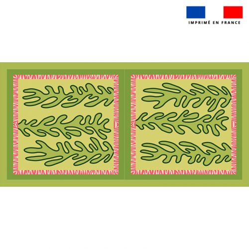 Lot 2 coupons motif playa vert - Création Lou Picault