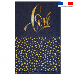 Kit pochette jean motif love or