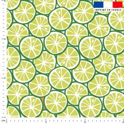 Rondelles de citron vert - Fond blanc
