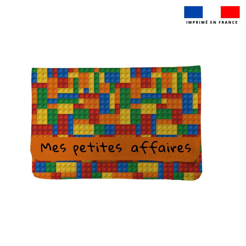 Kit pochette ardoise motif briques multicolores