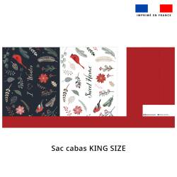Kit couture sac cabas motif I love winter