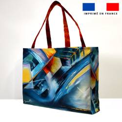 Kit sac de plage imperméable motif profondeur et équilibre - King size - Création Monique.D