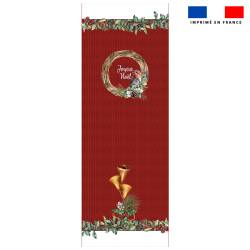 Kit hotte de Noel motif couronne de Noel + Fausse fourrure