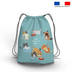 Kit sac à dos coulissant personnalisé - Cat's bag