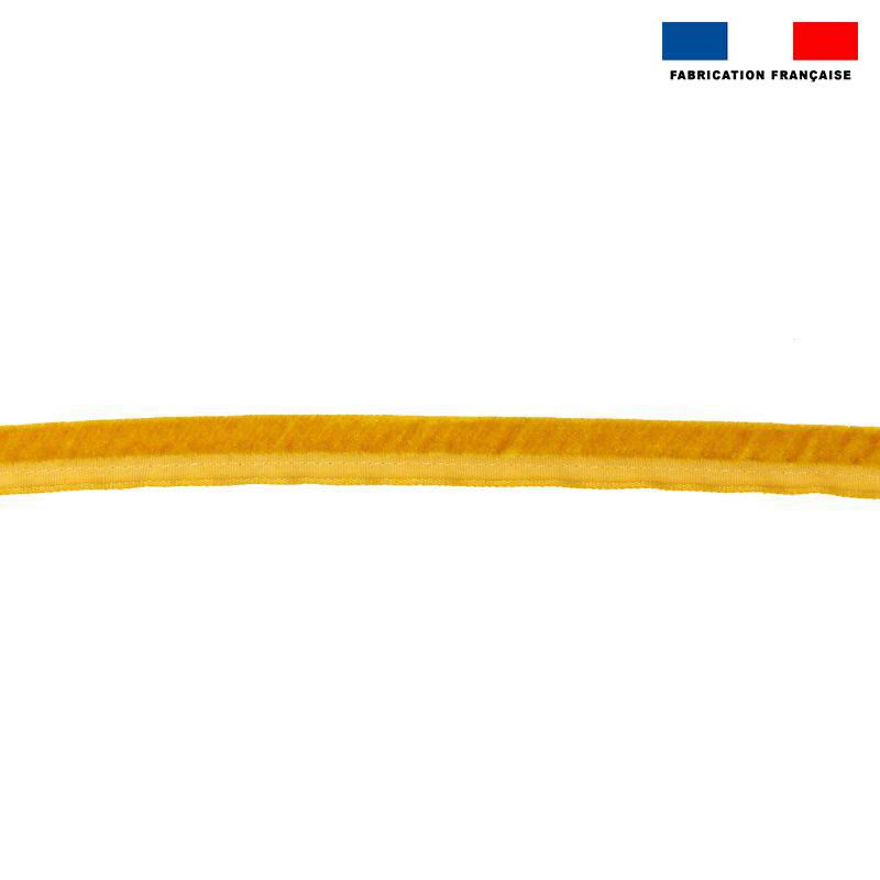 Passepoil velours 15 mm jaune