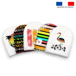 Kit mini-gants nettoyants motif Hawaï