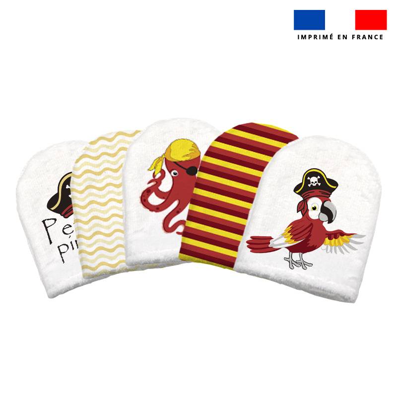 Kit mini-gants nettoyants motif pirate